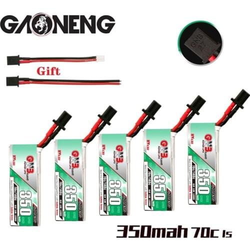 5PCS GNB 3.8V 350mAh 70C/140C 1S 4.35V HV Lipo Battery for RC Racing Drone DIY Accessories Replacement Spare Parts GNB27 Plug