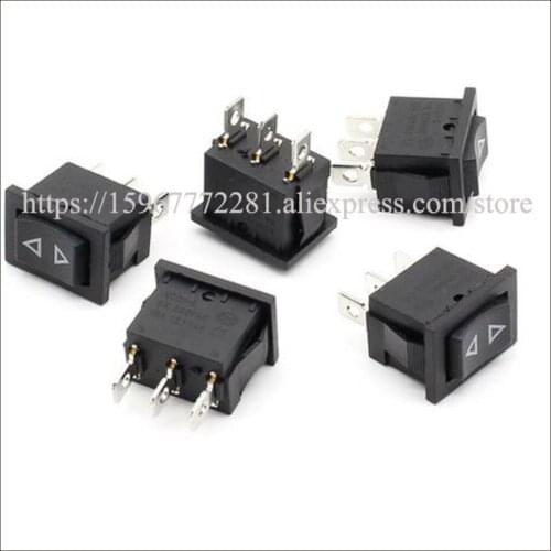 5PCS car Rocke Switch 10A/125V 6A/250V AC Rocker switch Momentary (ON)-OFF-(ON) 3pins