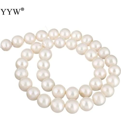 White 10-11mm Natural Pearl 15.7inch Cultured Potato Freshwater Pearl Beads High Quality Pearl Beads For Women Jewelry Making