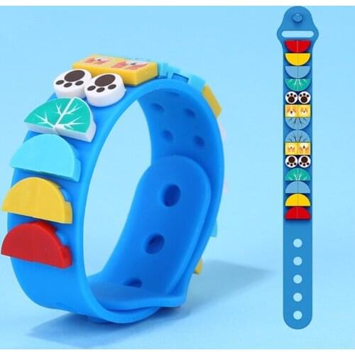 4 Style Available Disassemble DIY Montessori Block Bracelets Interactive Educational Toy Assembly Band Sensory Crafts