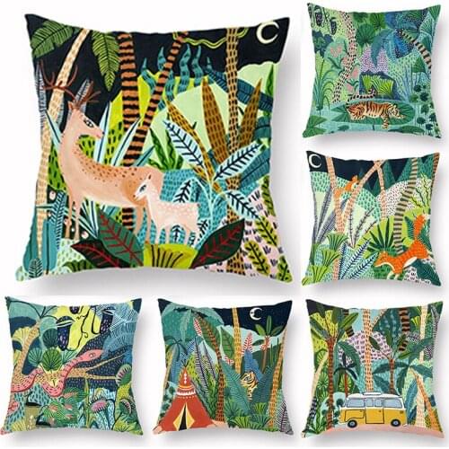 Cushion Cover Animal Print Decorative Pillows Case for Sofa Bed Housewares Living Room Throw Personalized Gifts Pillowcase 45*45