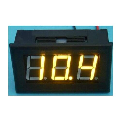 Digital Meter/Voltmeter DC 0~100V Voltage Meter Yellow Led display Panel Meter DC 12V 24V Volt Meter/Monitor/Tester