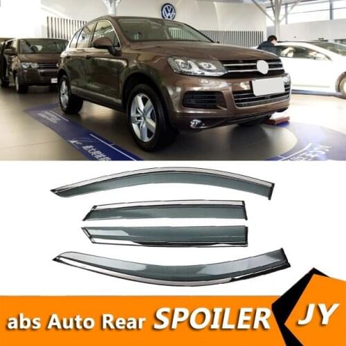 For Volkswagen Touareg 2012-2015 Window Visor Vent Shades Sun Rain Deflector Guard For Touareg Auto Accessories 4PCS/SET