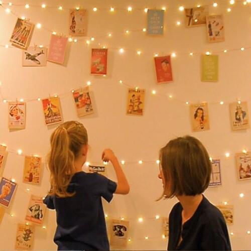 USB LED String Light 2M/5M/10M 20-100 Led Photo Clips Fairy Lamp Outdoor Battery Operated Garlands Wedding Christmas Party Decor