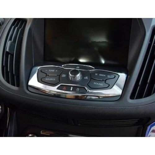 For Ford Kuga Escape 2013 2014 2015 2016 ABS Chrome Car navigation panel Cover trim Accessories Car-styling
