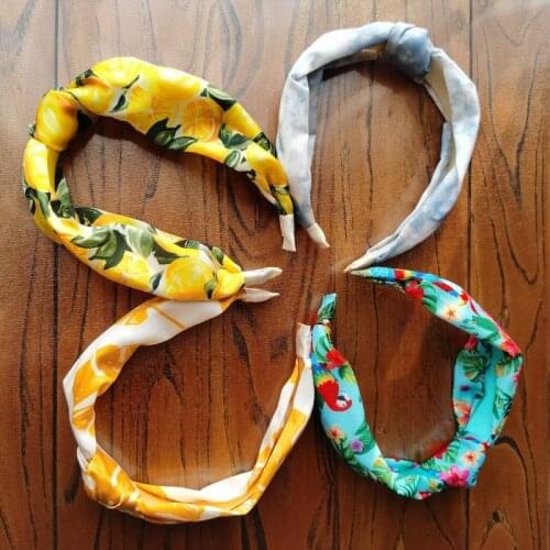 Imitation silk satin fashion brand hair bands vintage comfortable headbands beauty multiple colour headwear for girls