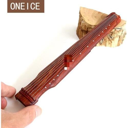 Mini Guqin Instrument Model Ob Doll Decoration Creative Living Room Wood 6 Points Costume Soldier Accessories