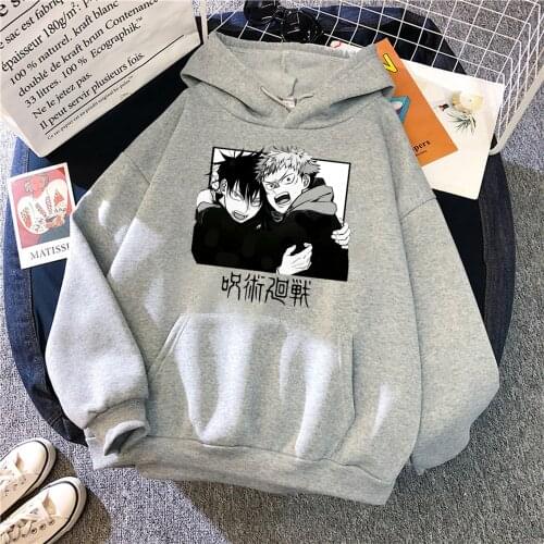 Megumi Fushiguro Print Hoodies Mens Jujutsu Kaisen Harajuku Casual Fleece Sweatshirts Hooded 2021 Fashion Male Loose Streetwear