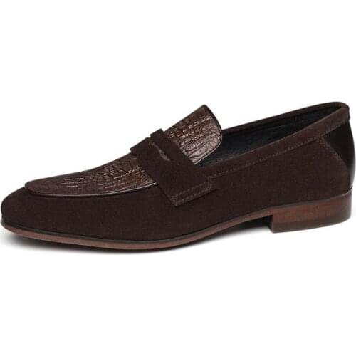 Men Loafres Business Dress Men Shoens Luxury Embossed Leather Casual Shoes High Grade Office Work Slip-On Male Shoes Size 38-44