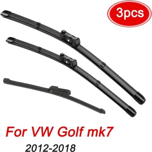 MIDOON LHD RHD Wiper Front Rear Wiper Blades Set For VW Golf MK 7 2012- 2018 2017 2016 Windshield Windscreen 26"18"11"
