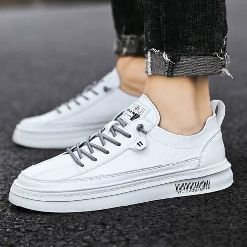 2020 New Men Casual Shoes Leather Fashion Slip On Loafers Mens Designer Mocasines White Shoes For Man Comfortable Free Shipping