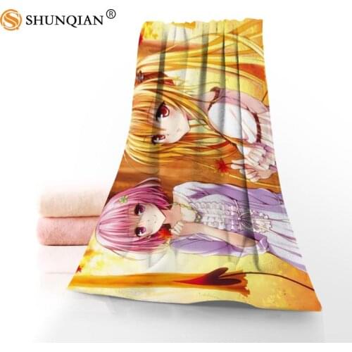 New Custom Love-Ru Trouble Towel Printed Cotton Face/Bath Towels Microfiber Fabric For Kids Men Women Shower Towels