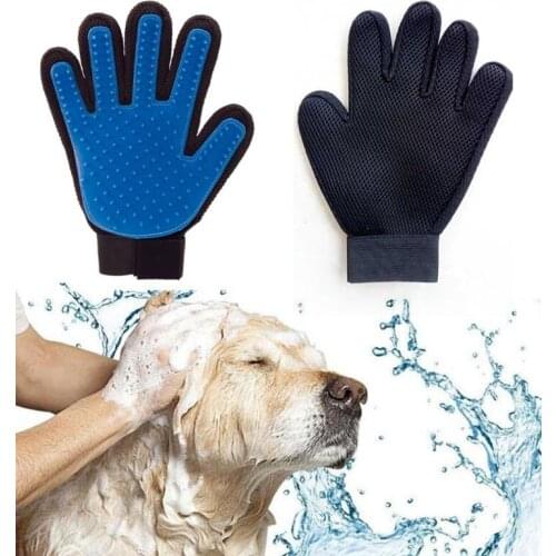 Pet dog cleaning gloves Brush Gloves Effective Cleaning Back Massage Animal Bathing Fur Hair Removal Dog Combs