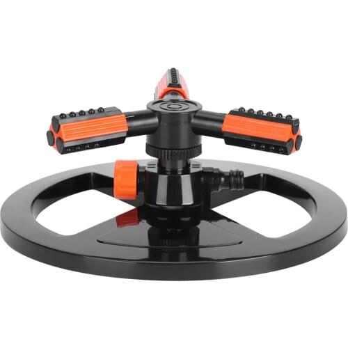 Sprinkler Adjustable 360 Degree Automatic Rotating 3 Arm Sprinkler For Garden Lawn Irrigation Adjustable Automatic Rotating Disc