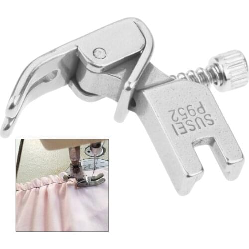 Adjustable Closing Pleated Wrinkled Folds Foot S952 / P952 Steel Industrial Sewing Machine Presser Foot for Brother Juki Singer