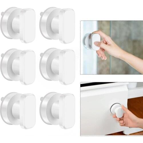 High quality Strong Suction Cup Door Pulls Handle Drawer Glass Mirror Wall Tile Handles Toilet Bathroom Door no trace handle