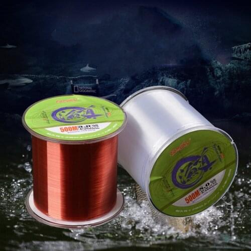 Strong wear resistant 500 meters high strength durable nylon fishing line smooth pulling fishing lures thread 2pcs/lot