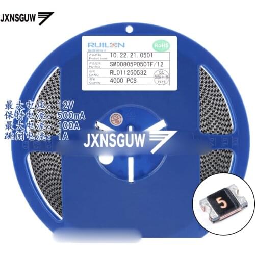 20PCS 0805 SMD Self-recovery fuse PPTC 0.5A 12V SMD0805P050TF/12