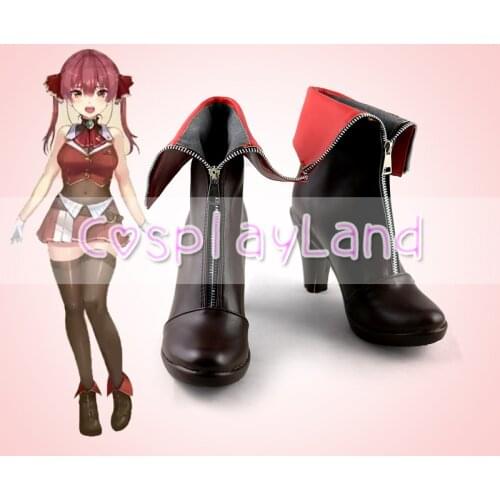 VTuber Hololive Marine Houshou Cosplay Boots Shoes Women High Heel Shoes Costume Customized Accessories Halloween Party Shoes