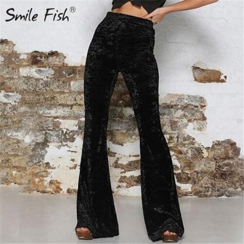 Женские бархатные брюки SMILE FISH China At AliExpress