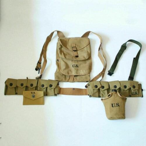 WWII WW2 US ARMY Field First Aid Pouch 1928 Haversack Canteen Bar Gear WORLD WAR II SOLDIER MILITARY WAR REENACTMENTS EQUIPMENT