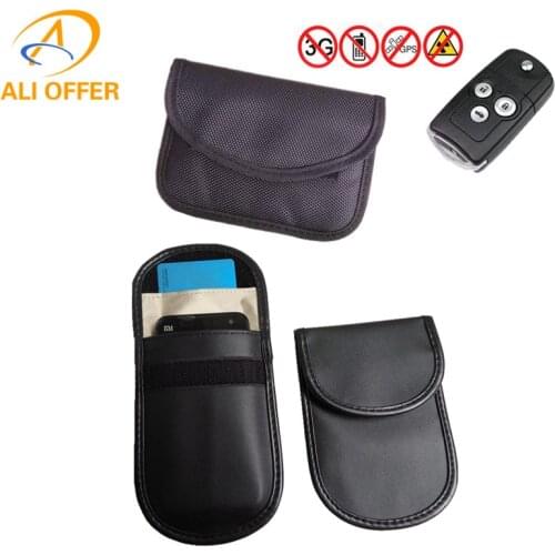 Mobile Cellular Cell Phone Car Keyless RF Signal Shielding Blocking Bag,Car Fob RFID Jammer Shield Pouch Anti Radiation Case