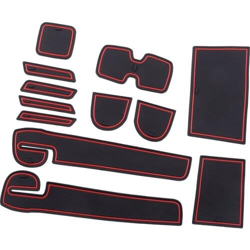 12pcs Non-Slip Door Gate Slot Pad Cup Holder Mat PVC Fit for SUZUKI SWIFT 2018