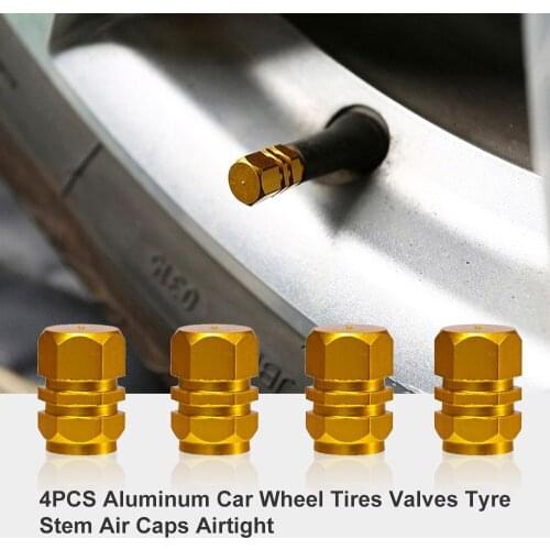 4PCS Aluminum Alloy Car Wheel Tires Valves Tyre Stem Air Caps Airtight Valve Cap