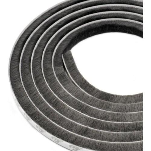 5M 5/9/15mm Window Door Self Adhesive Dust Pile Weatherstrip Brush Excluder Sealing Strips Brush Protector Home Door Accessories