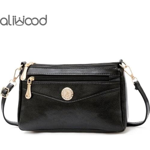 Aliwood New Small Bag Leather Women Shoulder Bags Solid Color Ladies Crossbody Bag Trendy Messenger Bag Handbags Phone packet