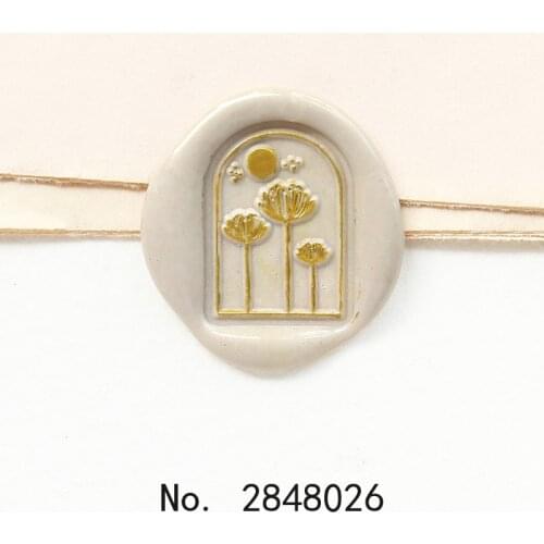 Arch poppy wax Seal Stamp,Irregular Shape Seal Stamp Kit invitation seal,gift envelope packing seal,Arch stamp,Floral seal stamp