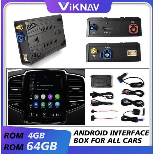 Car radio universal android video interface box car screen upgrade system box decoding tool for all cars with carplay