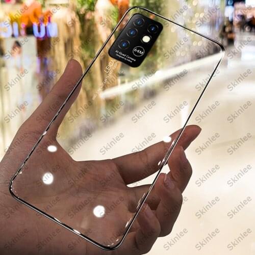 Skinlee 2 pcs Case For Infinix Note 8 Transparent Clear Water Soft Phone Cover For INFINIX NOTE8 Clear Shockproof Cases