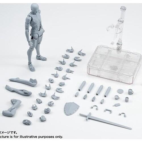 Original High Quality BODY KUN Takarai Rihito BODY CHAN Mange Drawing Figure DX BJD Grey Color PVC Action Collectible Model Toy