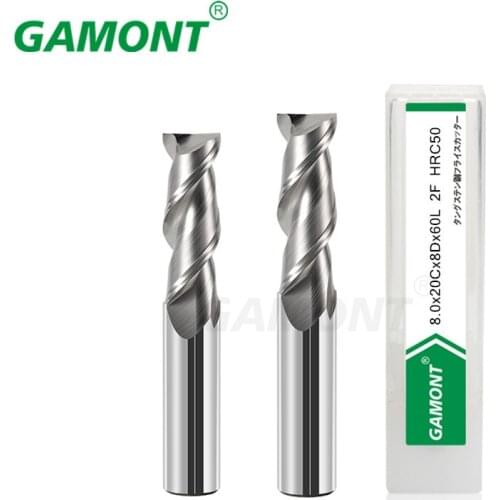 GAMONT Milling Cutter Alloy Coating Tungsten Steel Tool By Aluminum Cnc Maching 2 Blade Endmills Woodworking For Wood Cutters