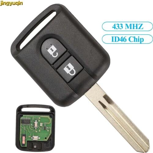 Jingyuqin 5pcs Remote Car Key 5WK4876/5WK4818 433MHZ ID46 PCF7946 For Nissan Elgrand X-TRAIL Qashqai Navara Micra Note NV200 2BT