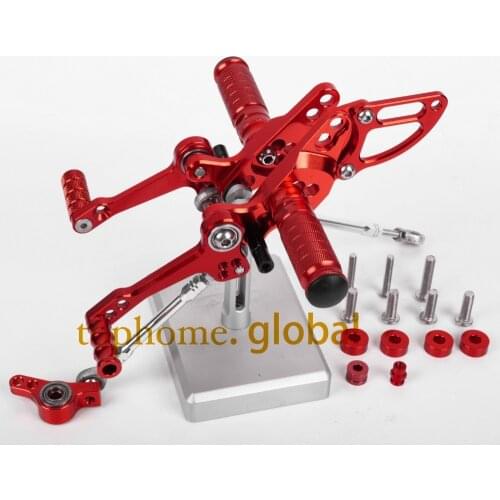 For DUCATI STREETFIGHTER 848 CNC Foot Pegs Rear Set Red color Footpeg