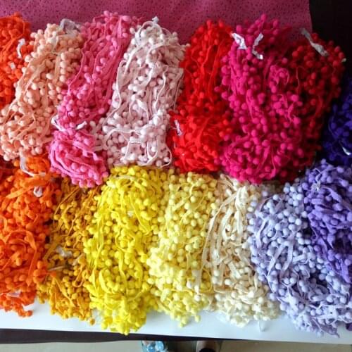 12mm Pompon Ball Trims Ribbon DIY Sewing Accessory Lace for curtains 2y/lot