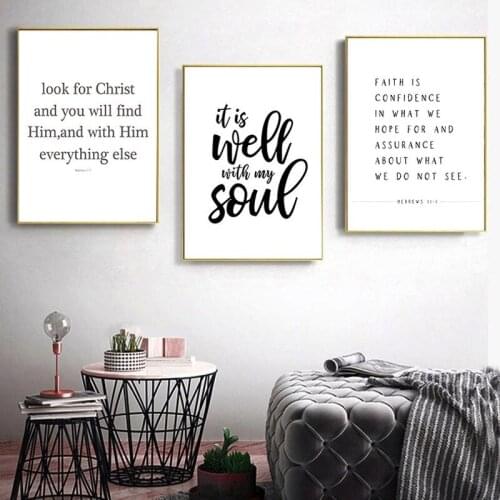 Minimalist English Ins Nordic Style Famous Saying Poster Porch Study Room Living Room Canvas Frameless Decorative Painting Core
