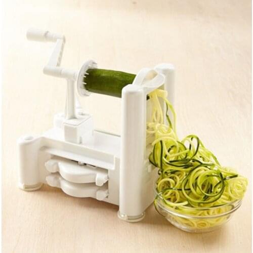 3 In 1 Rotary Manual Multifunctional Hand-Push Vegetable Cutter Machine Slicer Chopper Home Kitchen Accessories N