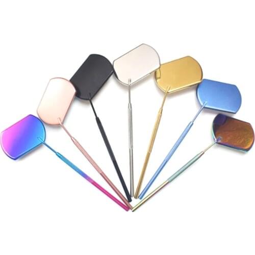 Multifunction Checking Mirror Eyelash Extension Beauty Makeup Portable Stainless Steel Eyelashes Tools
