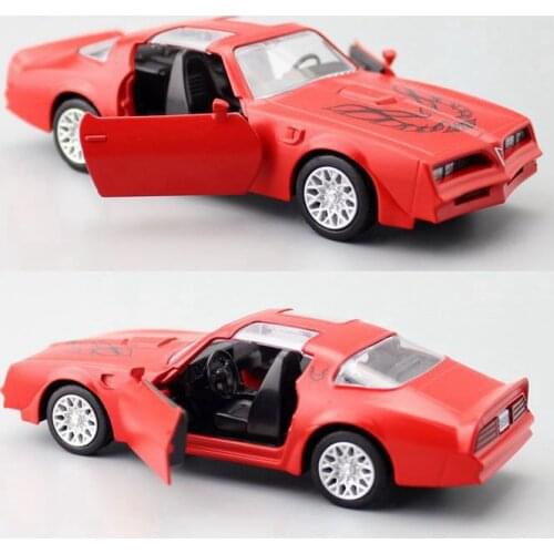 1:36 PONTIAC Firebird Sports Car Alloy Car Model Diecasts & Toy Vehicles Metal Car Model Sound light Collection Childrens Gifts