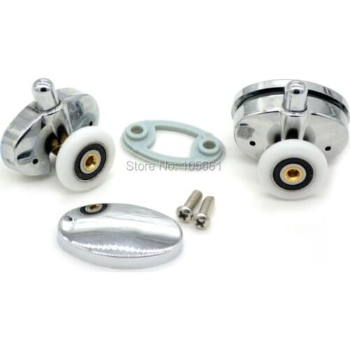 Set of 4 new Oval singel wheel Shower door rollers 23mm