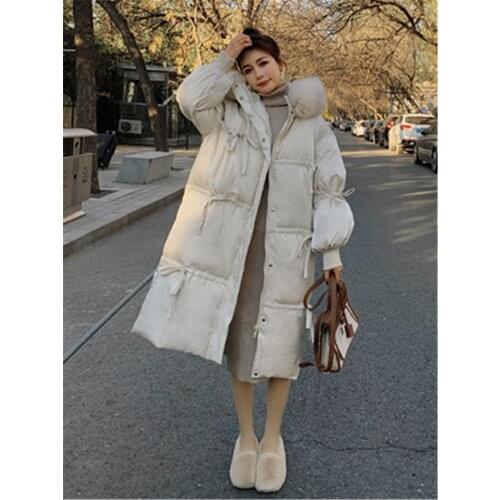 2021 New Winter Coat Women Long Jackets Thick Warm Coats Casual Loose Korean Fashion Jacket Street Wear Female Y495