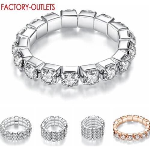 New Arrival Cute Simple Style 925 Sterling Silver Wedding Rings For Women Shiny Crystal Rings Engagement Party Jewelry Accessory