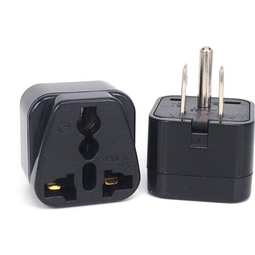 New Universal UK/US/EU/AU to US JP CA United States America Japan Canada CA USA 3 Pin Travel Power Adapter Plug Converter