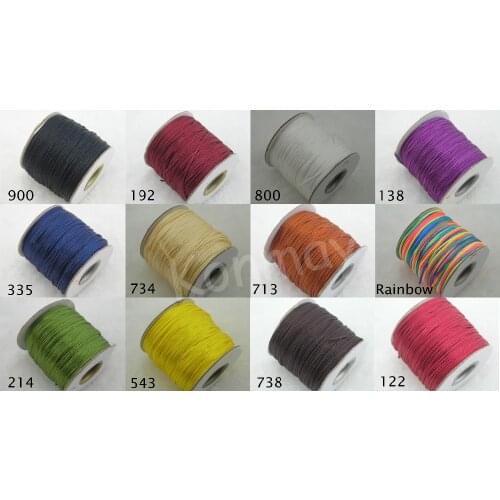 Optional 42 Colors--1 Roll/80yds Eco-friendly 1.0mm Satin/Rattail Silk Beading Cord Trim Chinese Knot Kumihimo Macrame--SNC10