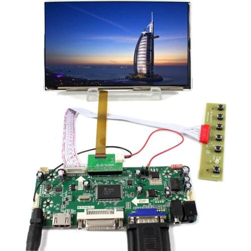 HD MI VGA DVI Audio LCD Controller Board 7inch 1024x600 HV070WSA-100 LCD Screen