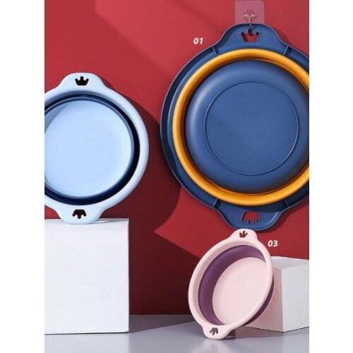 Folding Basin Portable Plastic Basins Travel Laundry Bason Washbasin Foldable Pots Household Bathroom Accessories Camping Tool