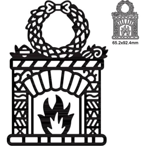 Happy Christmas Stove Metal Cutting Dies Stencils For DIY Scrapbooking Photo Album Season Embossing DIY Paper Cards 2021 New